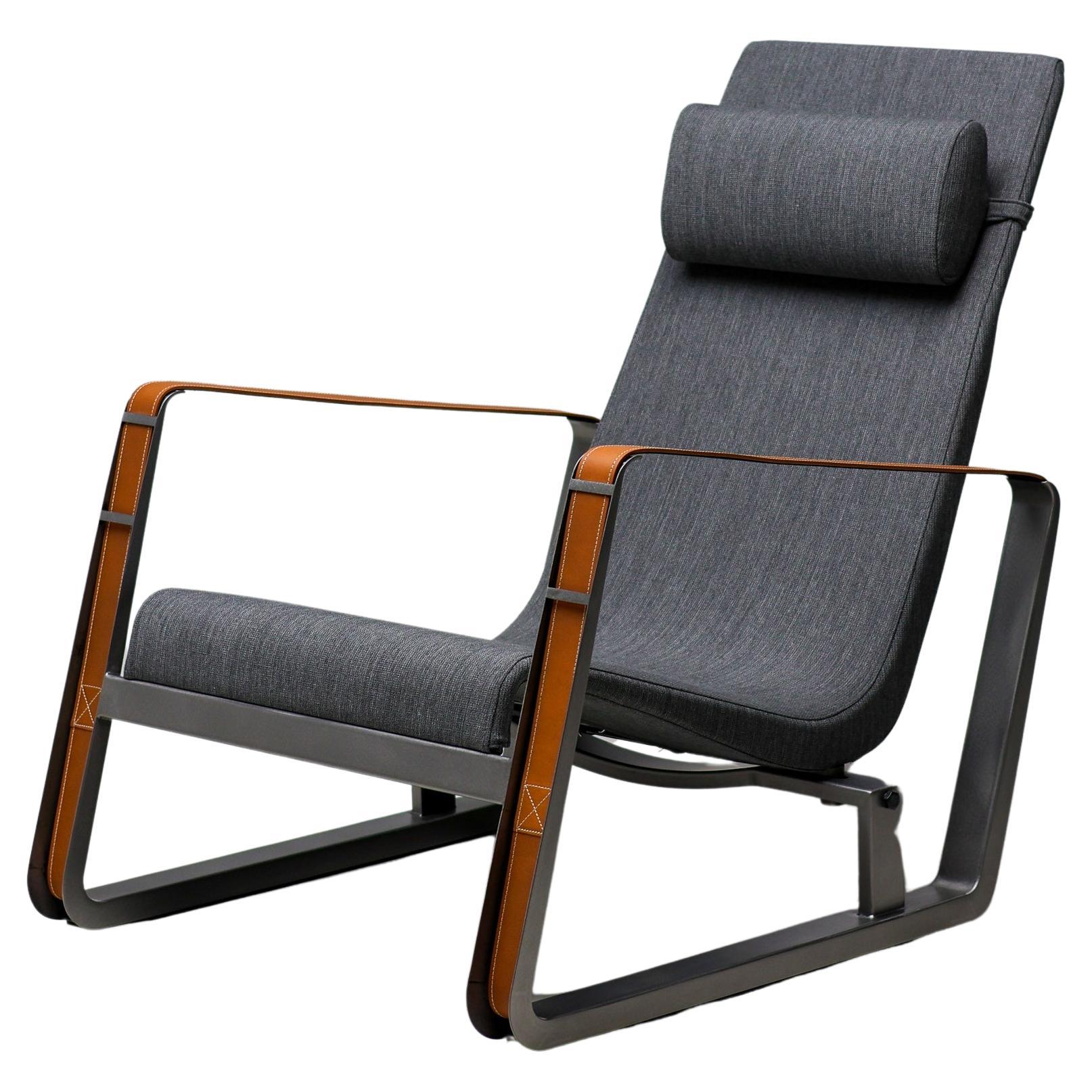 Limited Edition "Cité" Armchair RAW Steel by Jean Prouvé for Vitra