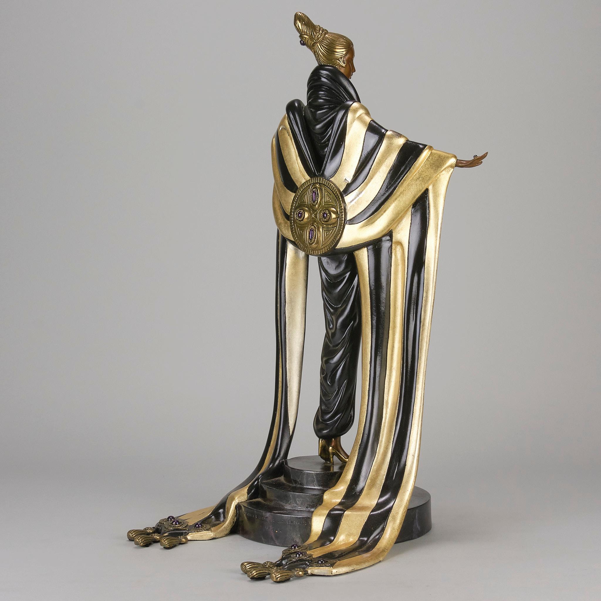 Escultura de bronce pintada en frío de edición limitada titulada 