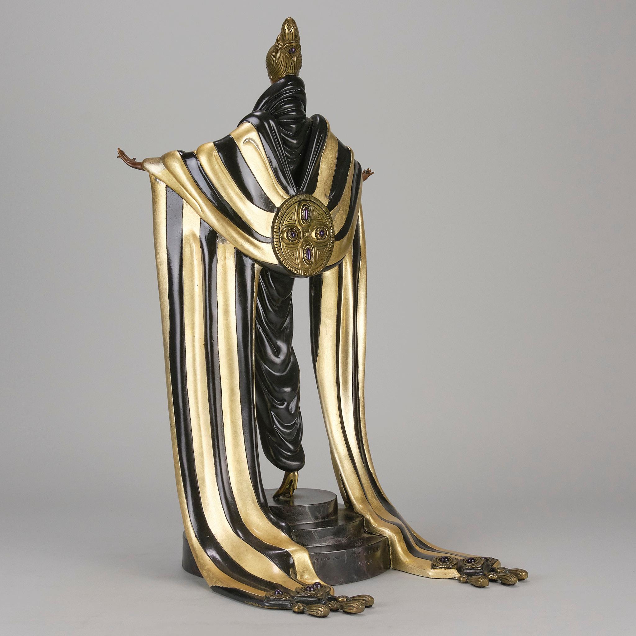 Escultura de bronce pintada en frío de edición limitada titulada 