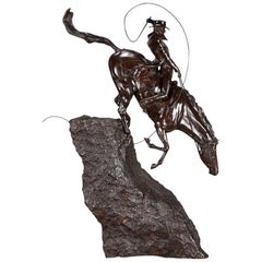 Vintage Limited Edition Contemporary Bronze 'Man from Snowy River' by Jonathan Knight