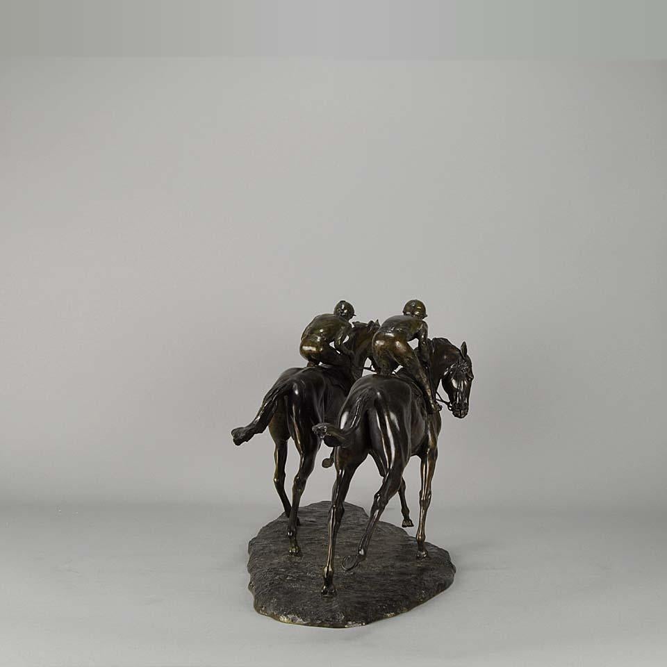 Late 20th Century Limited Edition Contemporary Bronze Study 'Going to Post' by Jonathan Knight