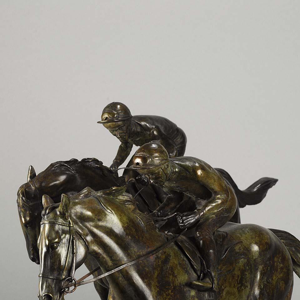 Limited Edition Contemporary Bronze Study 'Going to Post' by Jonathan Knight 2
