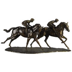 Limited Edition Contemporary Bronze Study 'Going to Post' by Jonathan Knight