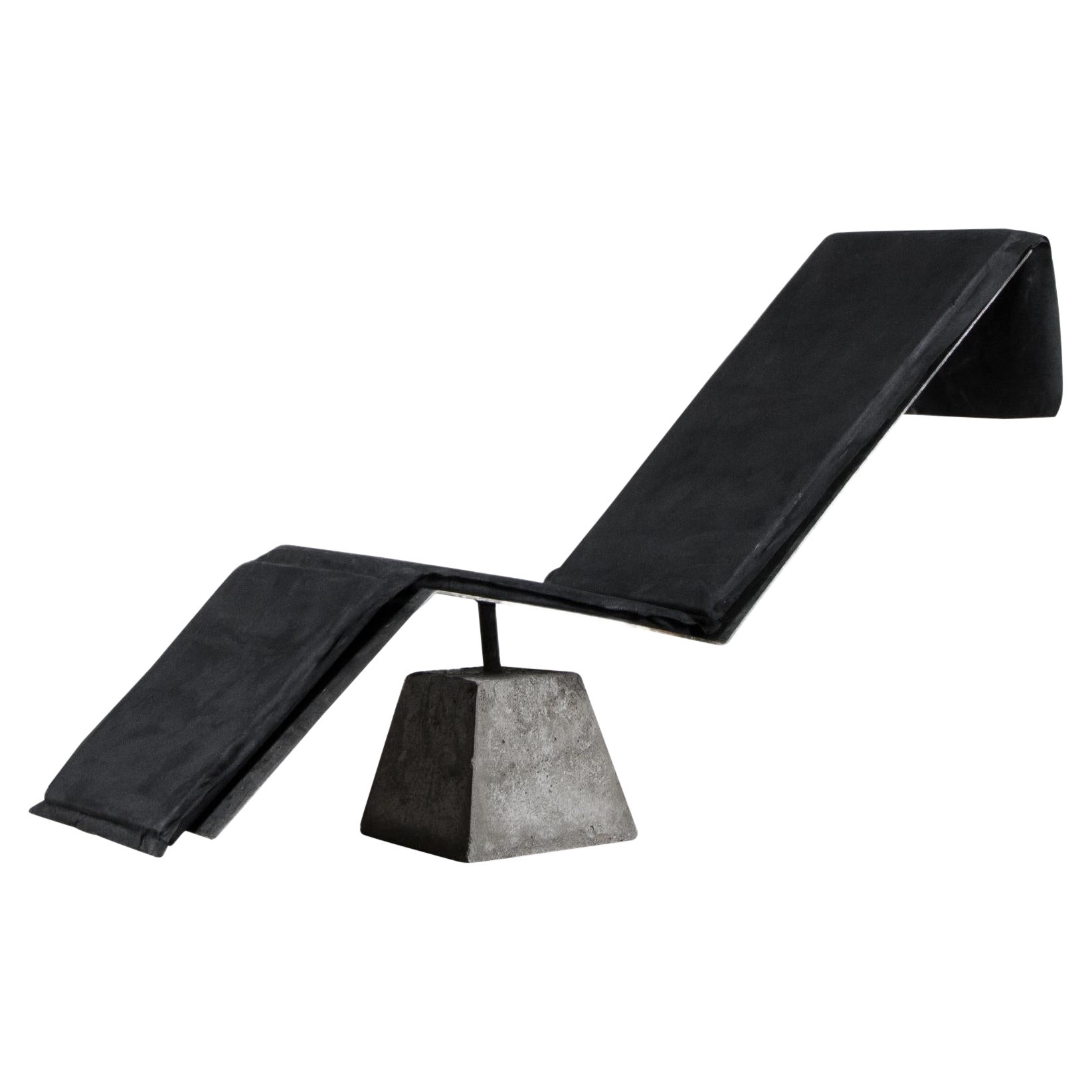 Limited Edition, Contemporary Concrete Burned Steel Chair by Lucas Tyra Morten