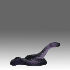 Limited Edition Contemporary Crystal "Glass Snake" by Lalique Glass