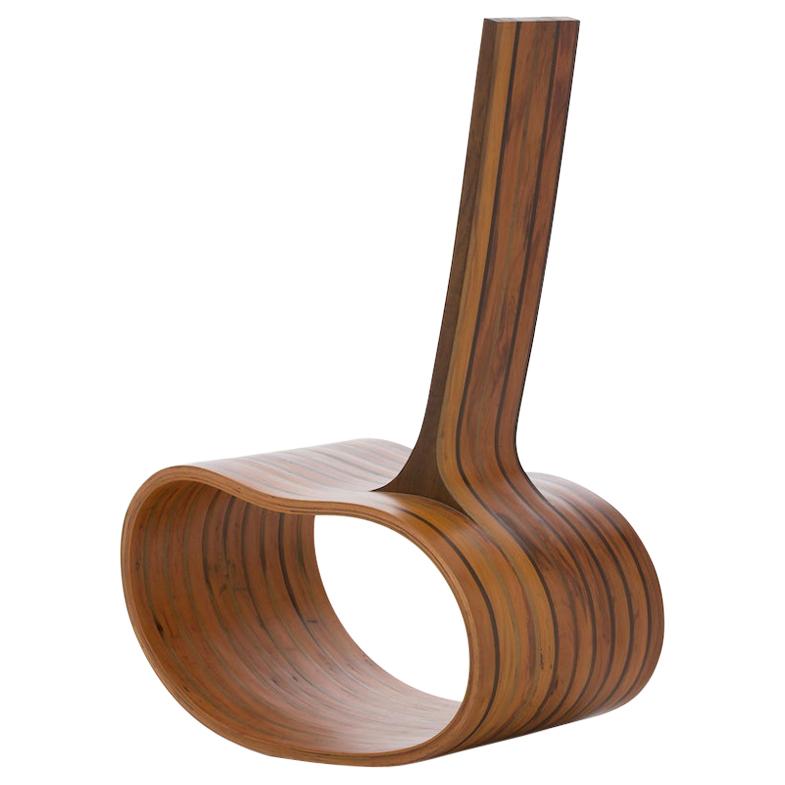 Limited Edition Contemporary Rocking Chair Feijão ‘Bean’ by Brazilian Designer