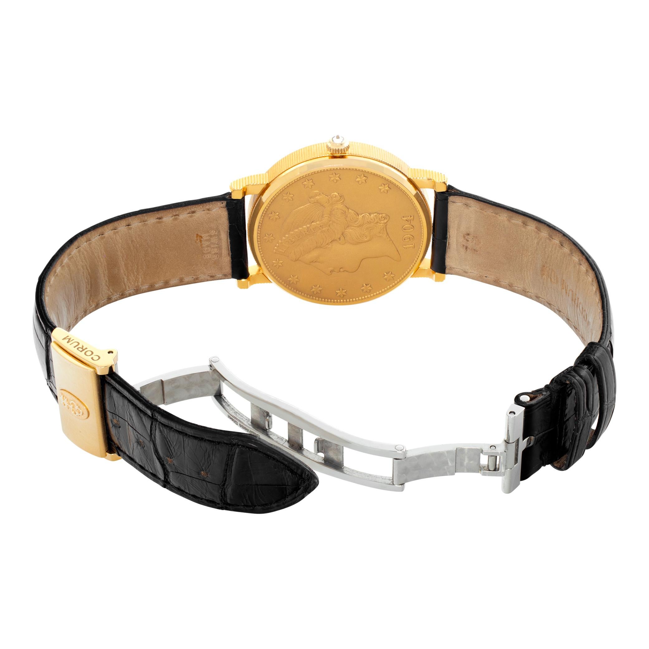 Men's Limited Edition Corum Heritage gold piece 62022.951101 in yellow gold 36mm For Sale