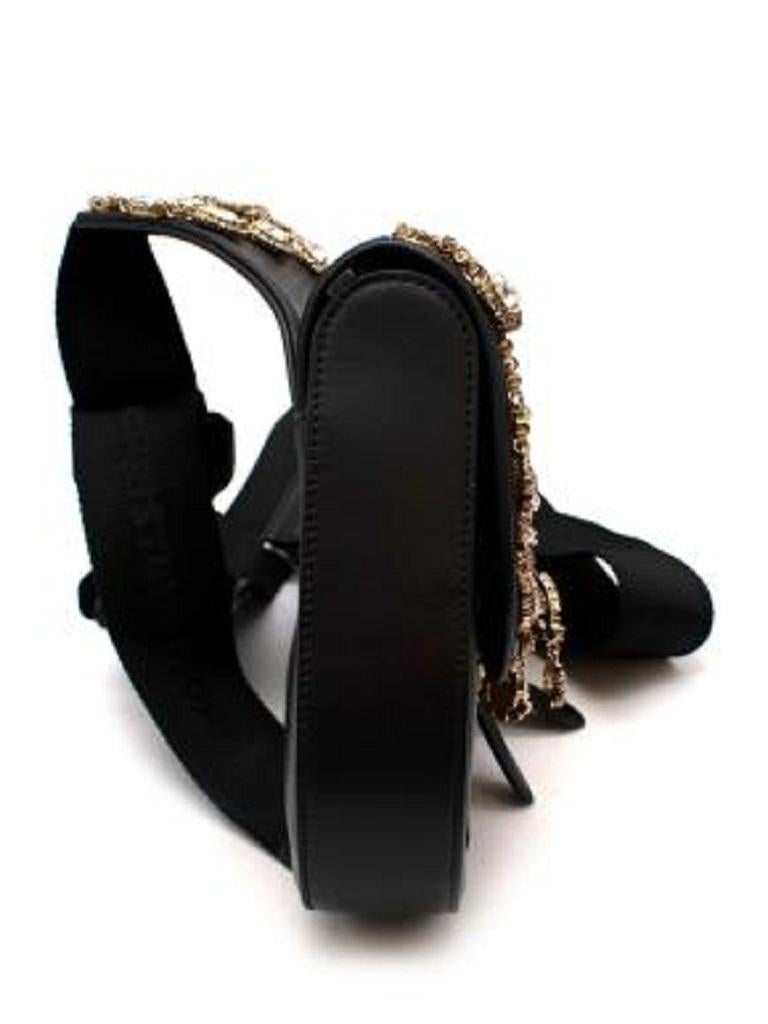 Sac à main Dior en cuir noir embelli de cristaux (édition limitée) Excellent état - En vente à London, GB