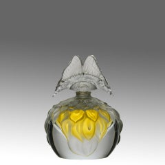 Limited Edition Crystal Glass "Butterfly Flacon" by Marie Claude Lalique