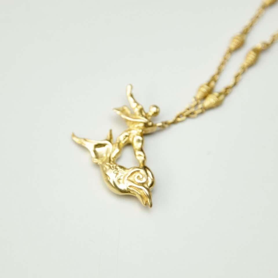 Limited Edition Dalí Gold Necklace and Bracelet 'The Man and the Dolphin' 7