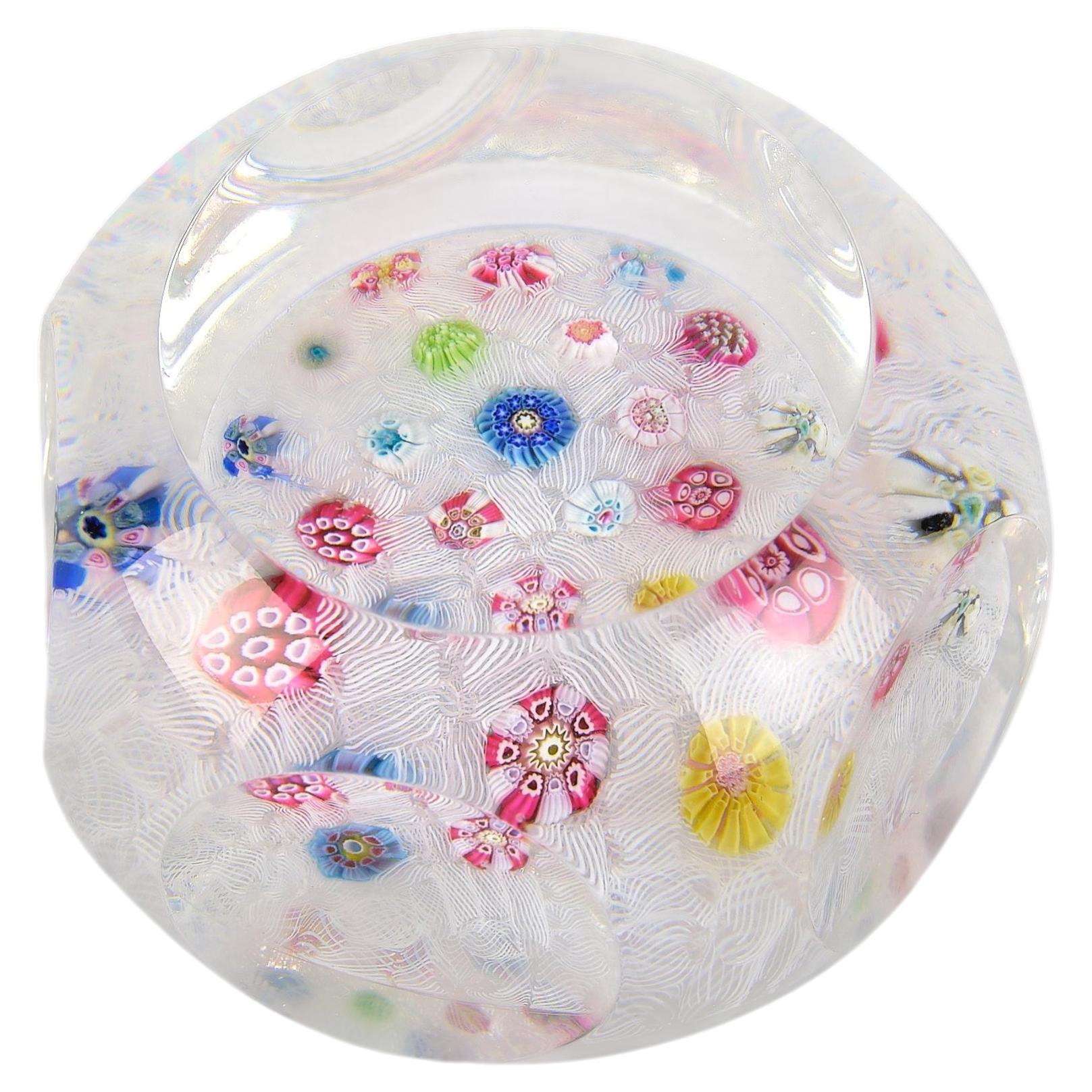 Limited Edition Decorative French Glass "Lattice Paperweight" by Baccarat