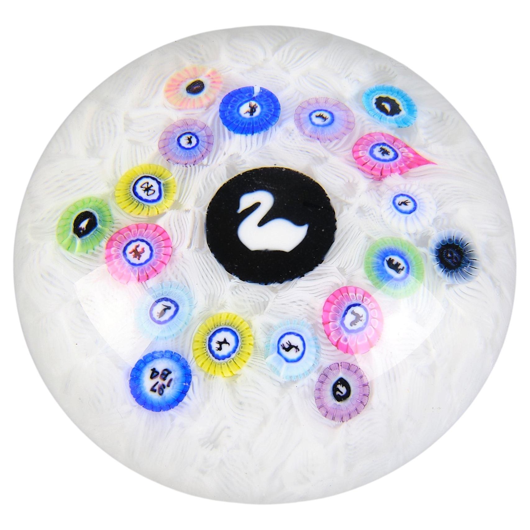 Limited Edition Decorative French Glass "Swan Paperweight" by Baccarat