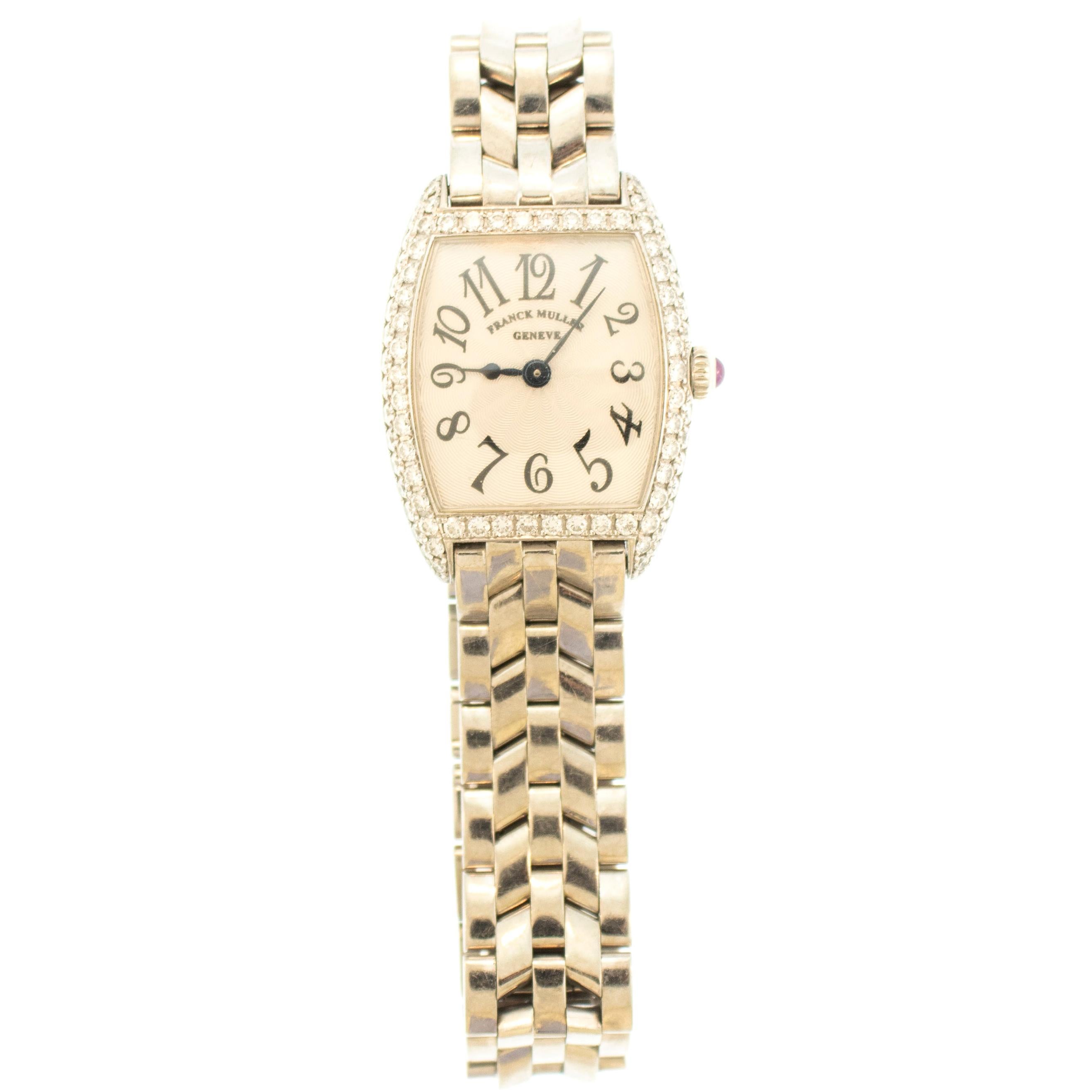 Franck Muller Geneve Ladies White Gold Diamond Ltd Ed Quartz Wristwatch