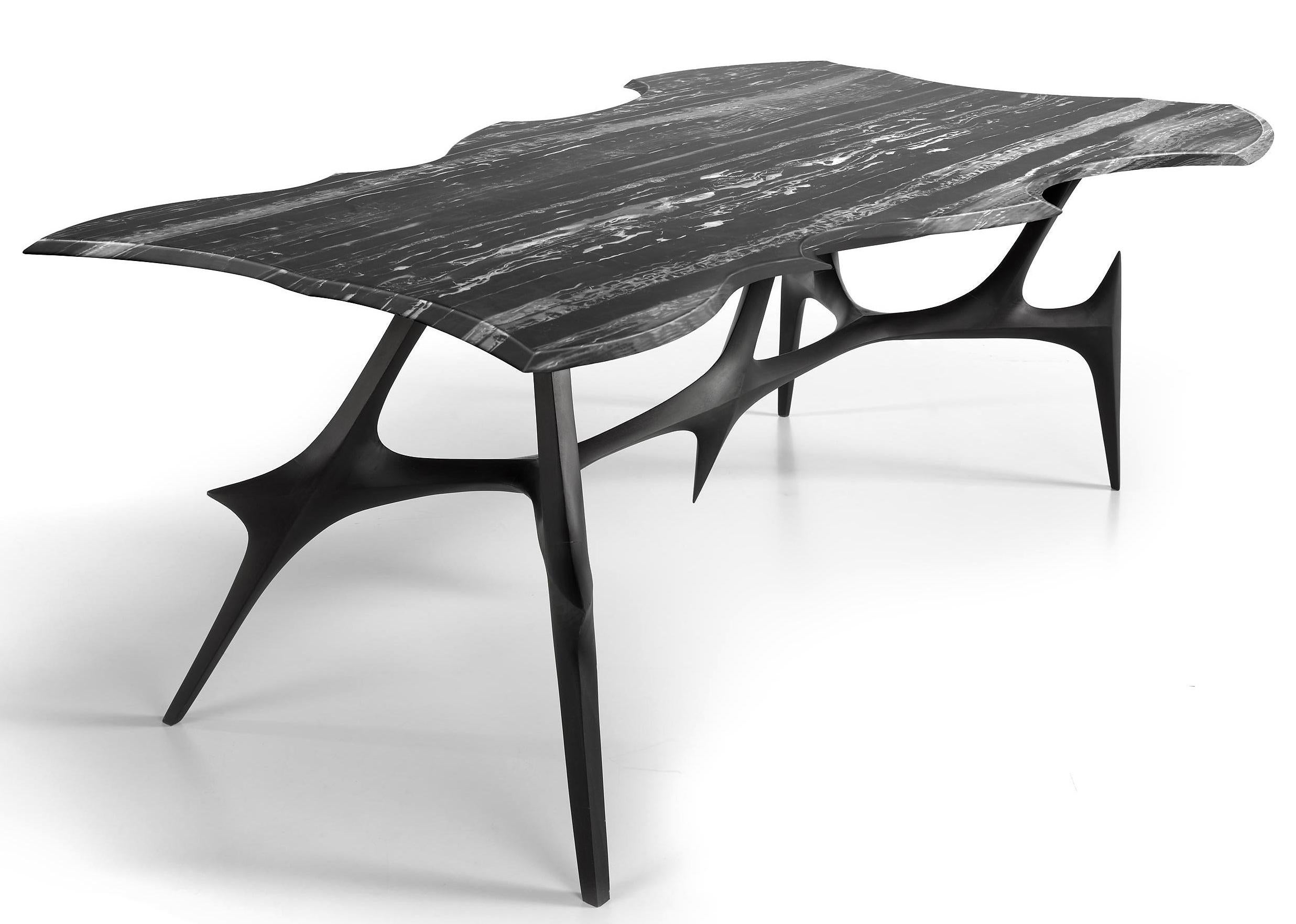 Limited Edition Dining Table Made To Order With American Walnut & Marble 3