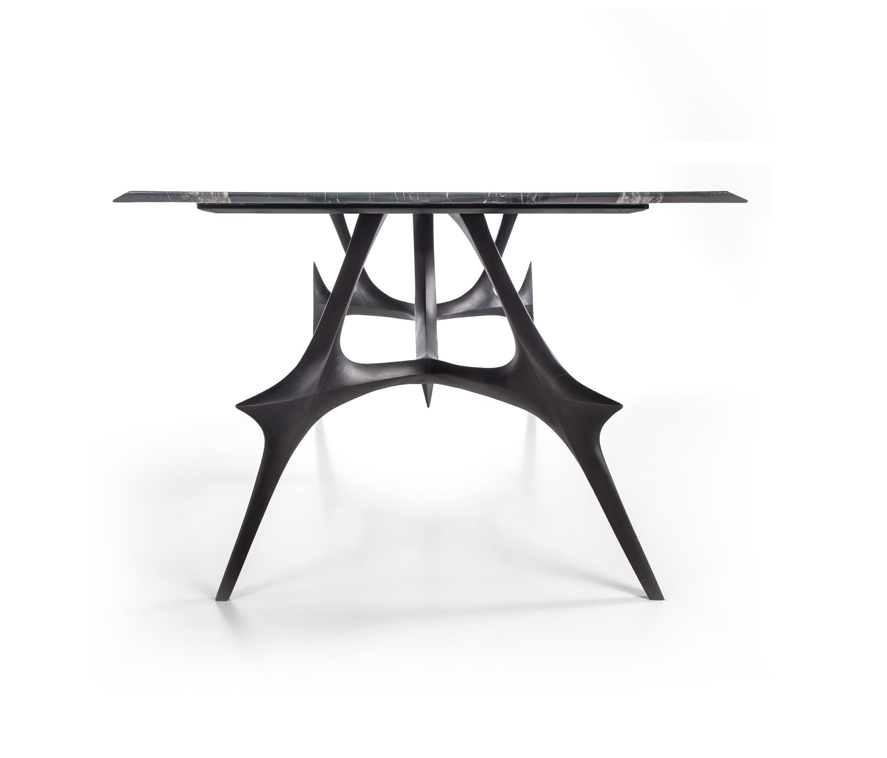 Limited Edition Dining Table Made To Order With American Walnut & Marble 4