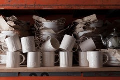 Set di teiere e tazze in terracotta in edizione limitata ideato da 12 designer