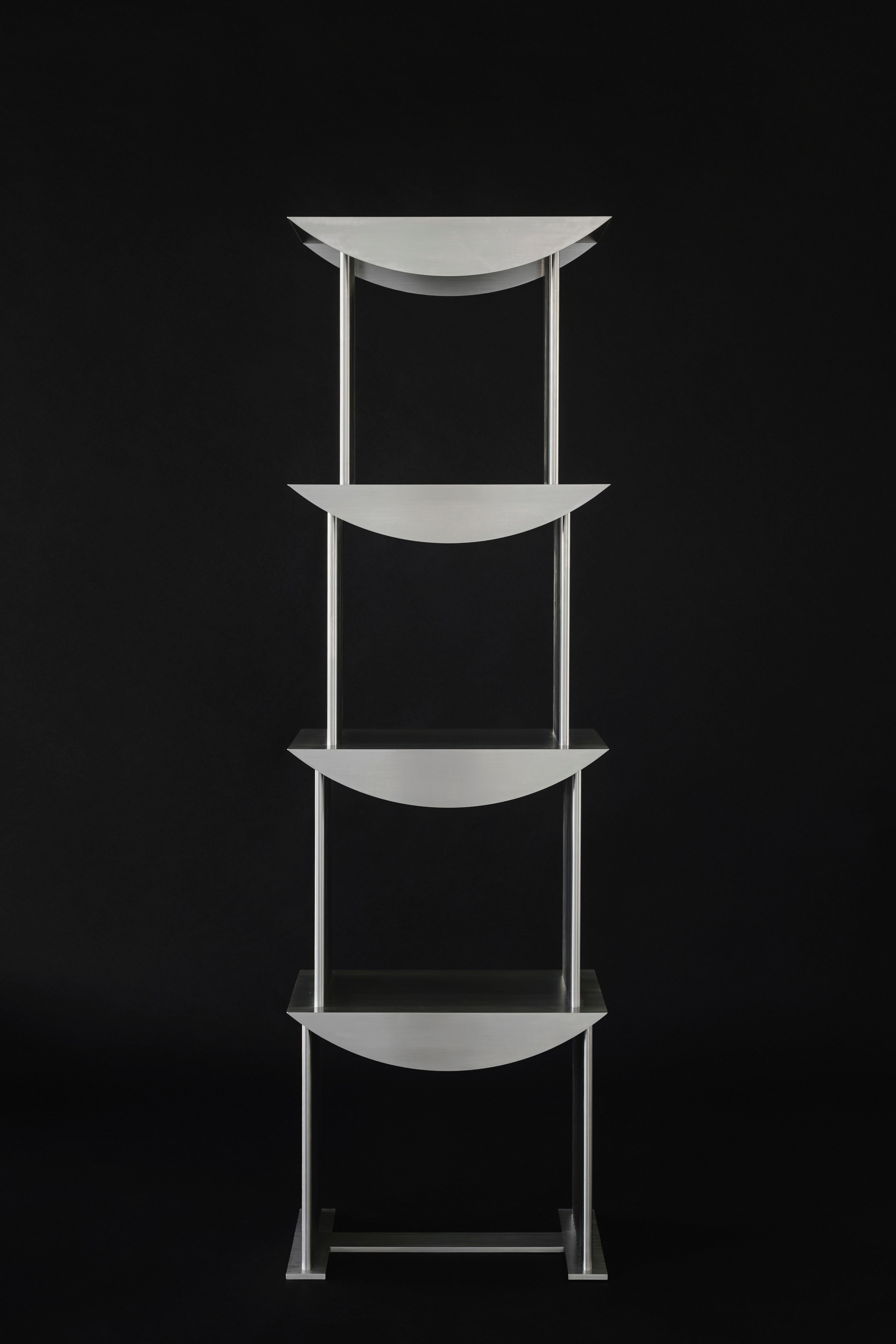 Limited Edition Etagere Standing Shelf in Stainless Steel by sashaxsasha For Sale 4