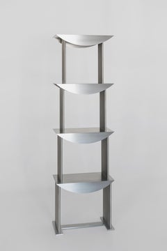 Limited Edition Etagere Standing Shelf in Stainless Steel by sashaxsasha