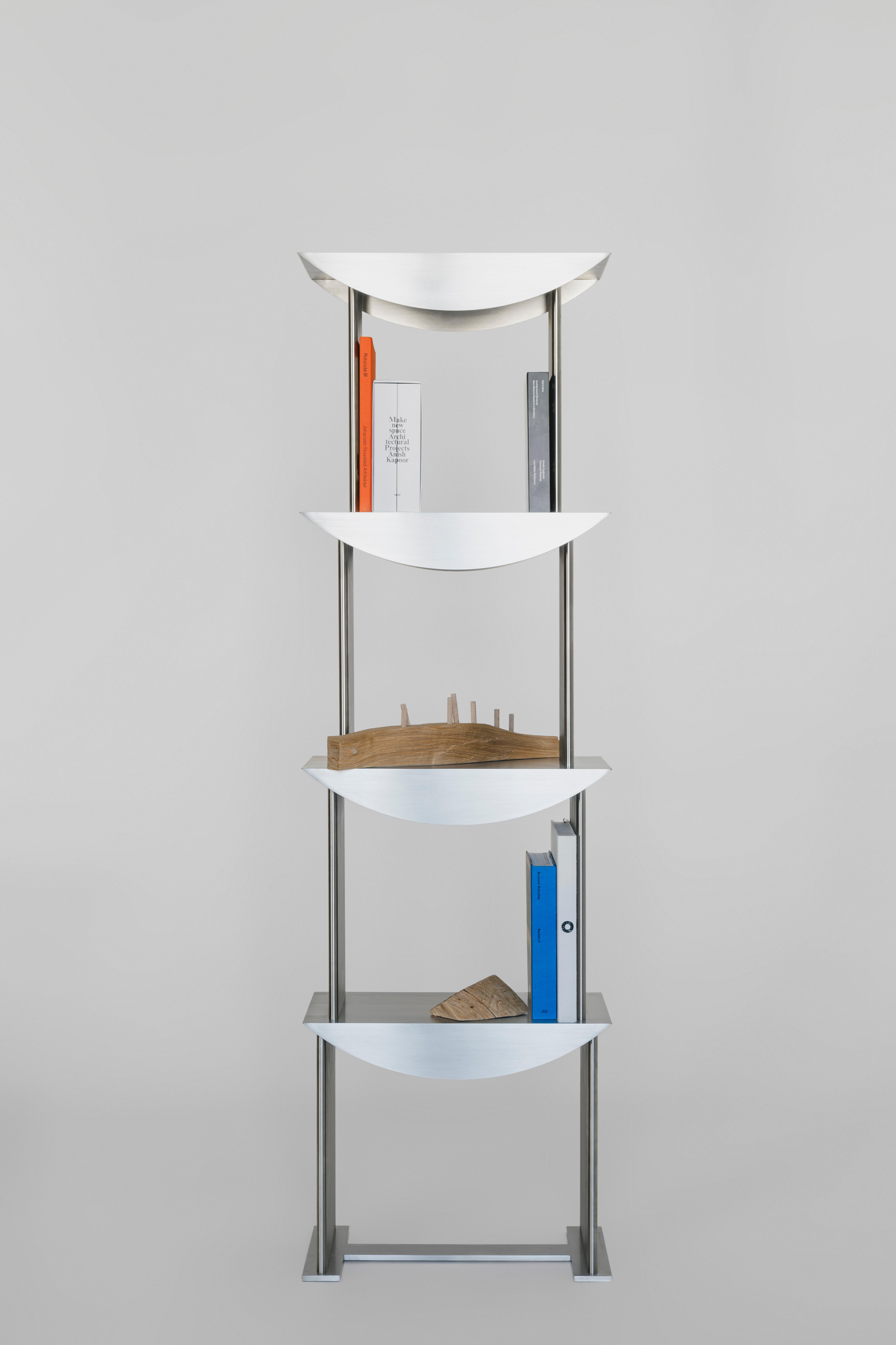 Limited Edition Etagere Standing Shelf in Stainless Steel by sashaxsasha For Sale 1
