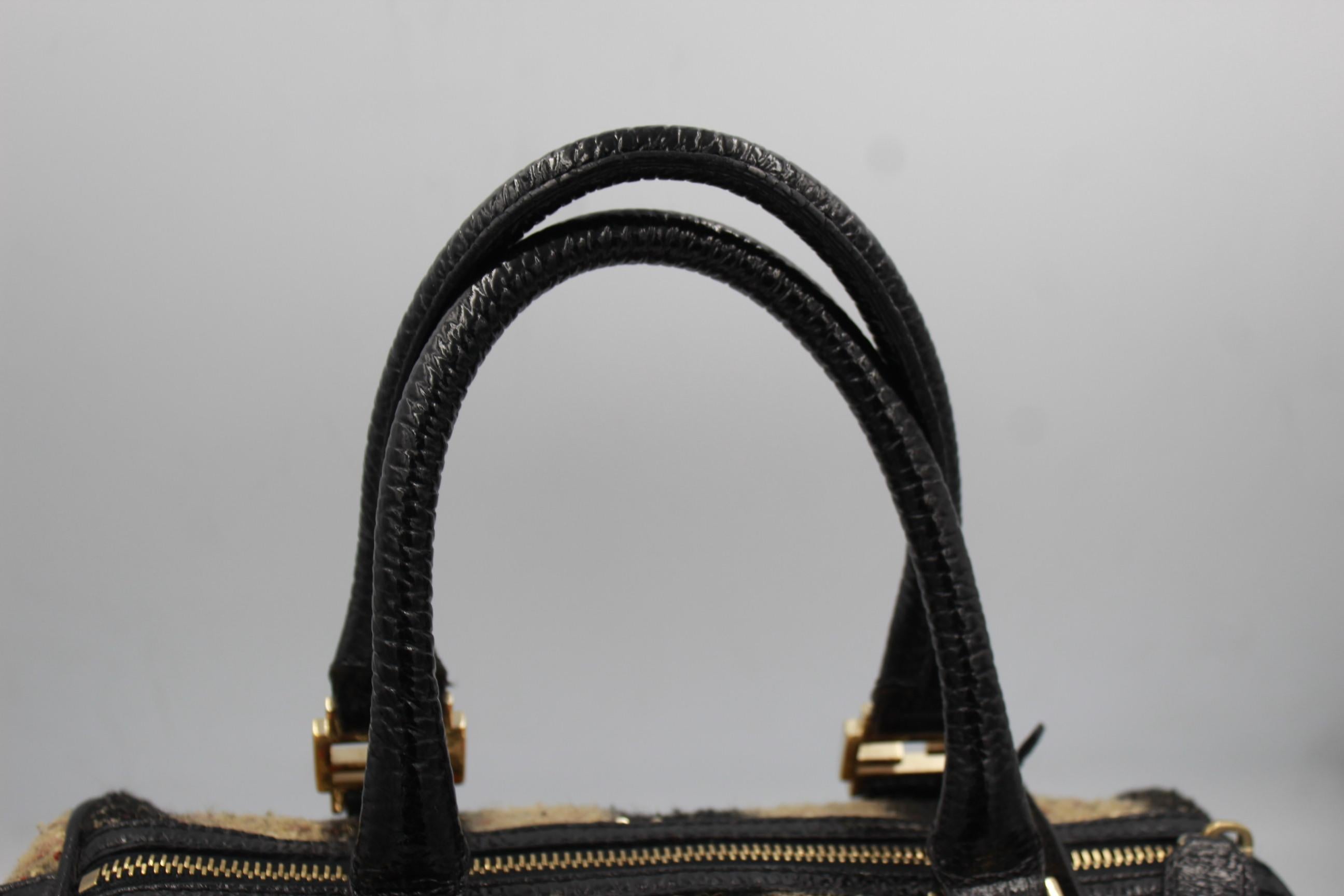 Black Limited Edition Fendi Bauletto Sequins handbag