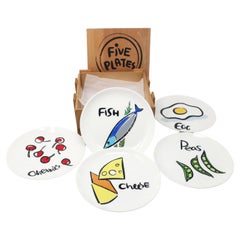 Limited Edition Five Plates by Laurie Rosenwald for Shiseido
