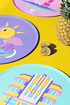 Limited Edition Flamingo Circular Sustainable Tray in Aluminum by altreforme