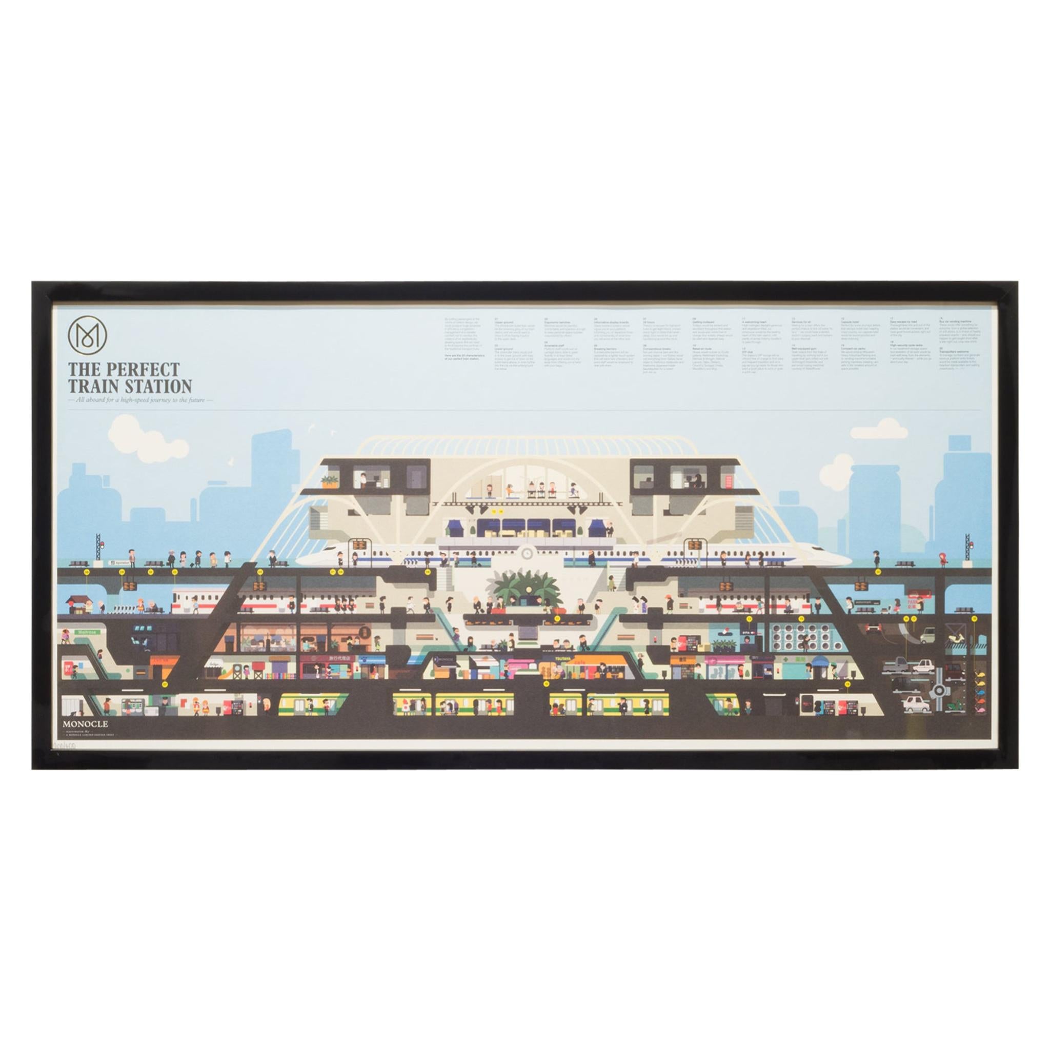 Limited Edition Framed "The Perfect Train Staion" by Monocle