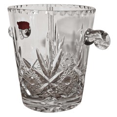 Limited Edition French Hand Blown and Hand Cut Crystal Champaign Ice Bucket