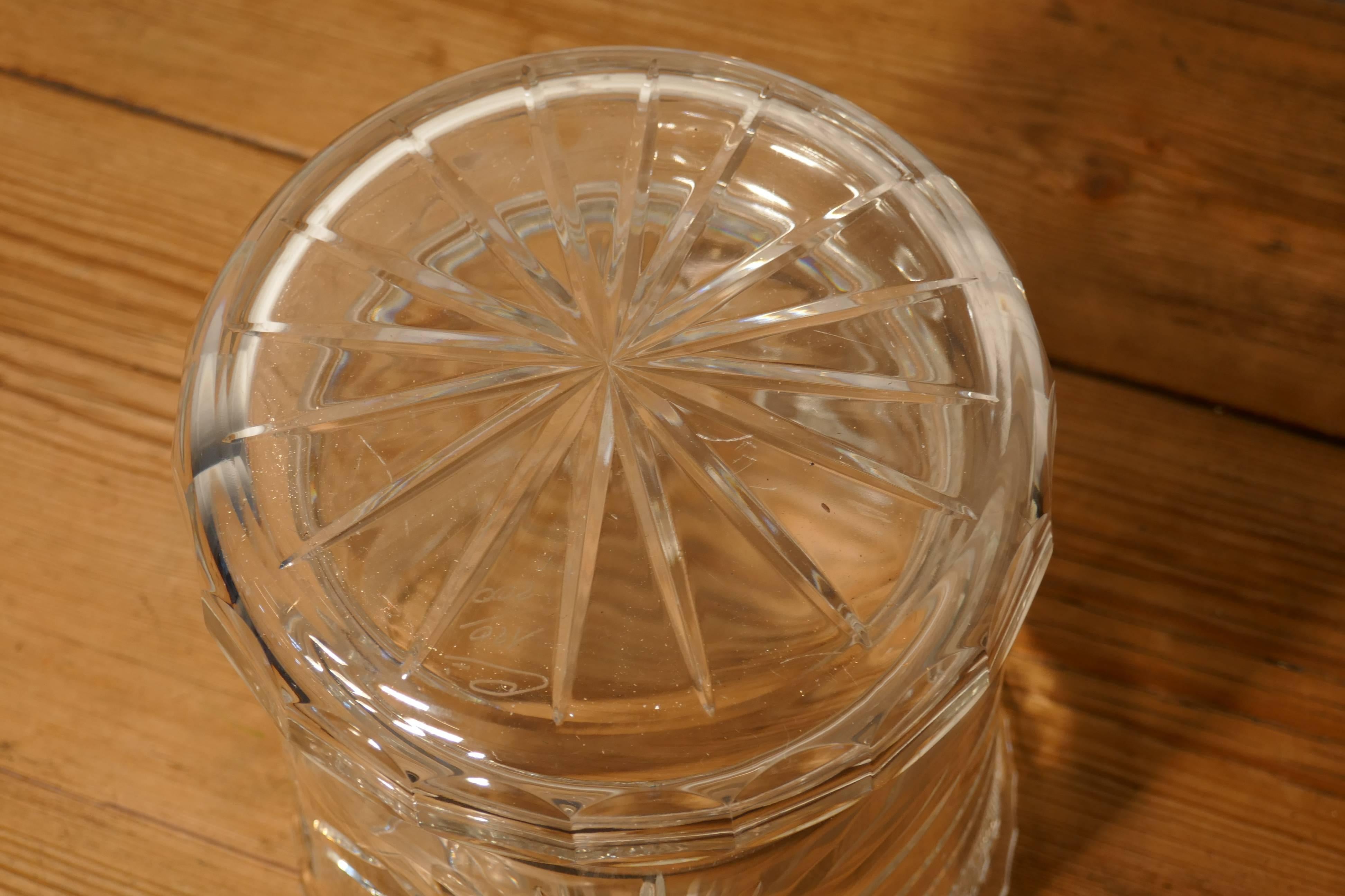 Limited Edition French Handblown and Hand-Cut Crystal Champaign Ice Bucket 6