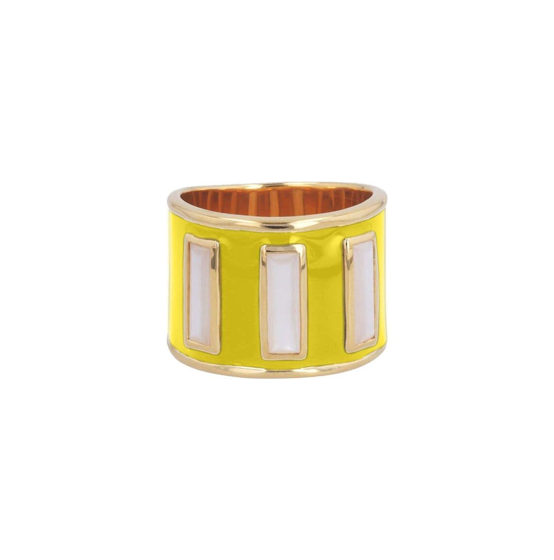 Women's Limited Edition Gigi Enamel Ring in New Colors with Mother of Pearl For Sale