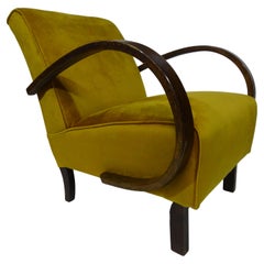 Limited Edition Gold Velvet Armchair by Halabala