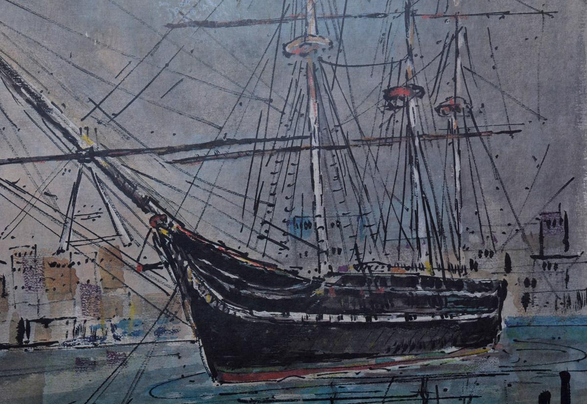 American Limited Edition Graphic Print of USS Constitution by A. Birdsey