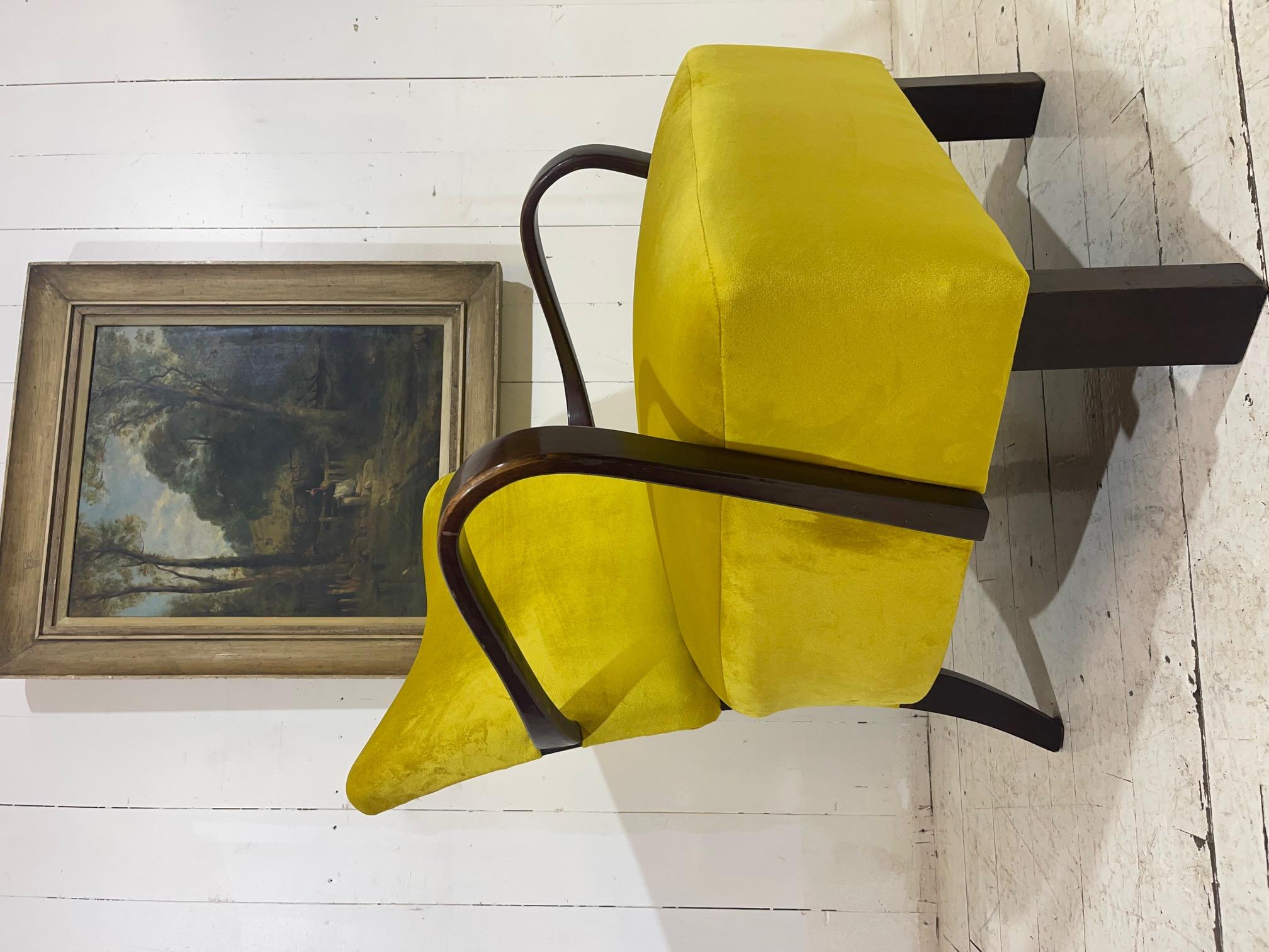 Upholstery Limited Edition Halabala Cocktail Chair Model H237 For Sale