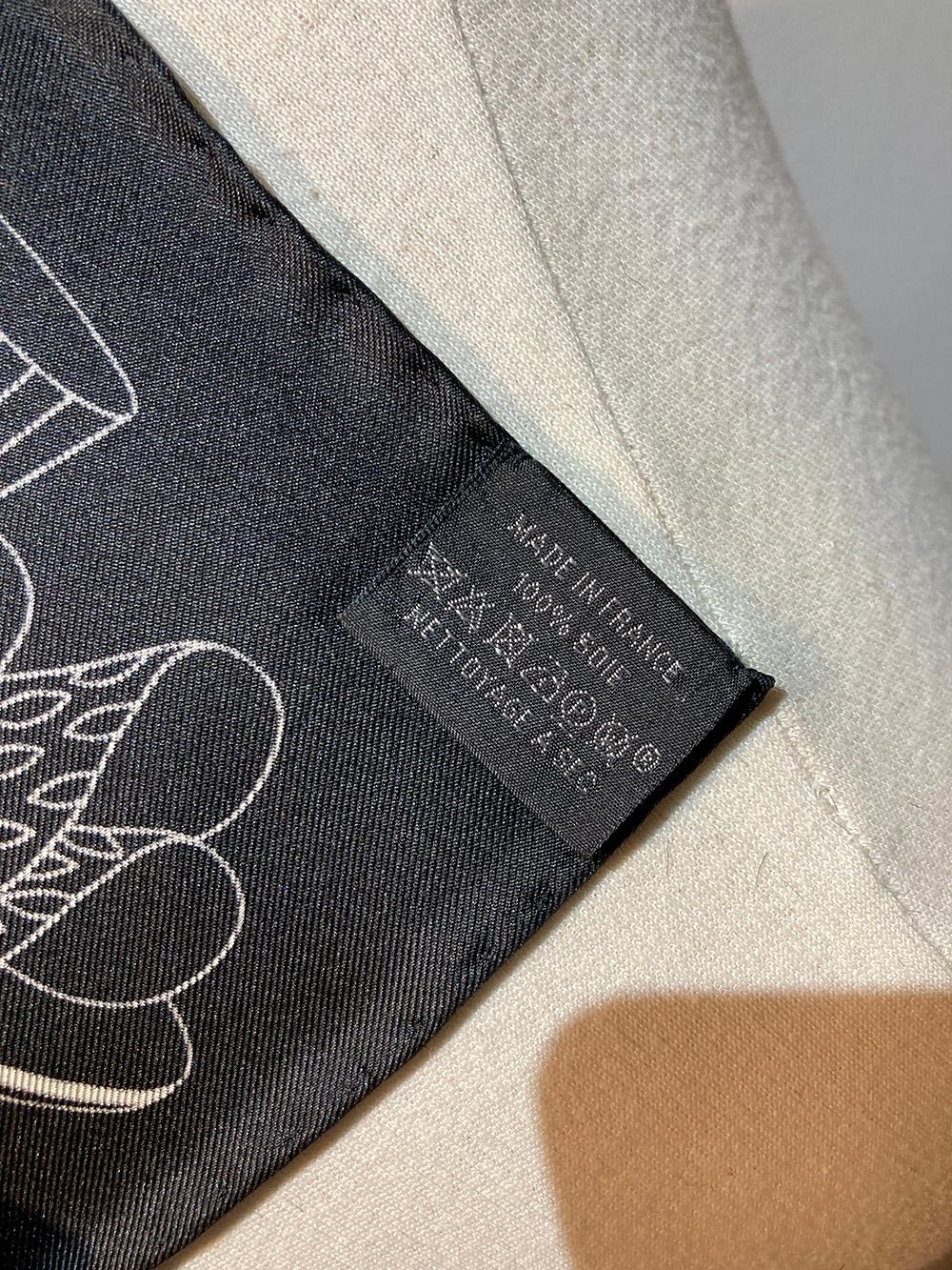 Limited Edition Hermes La Pâtisserie Française Silk Scarf in Black 2