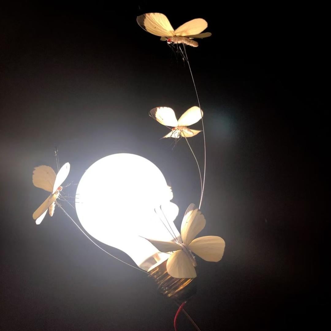 Hand-Crafted Limited Edition I Ricchi Poveri ’Five Butterflies’ Table Lamp for Ingo Maurer For Sale