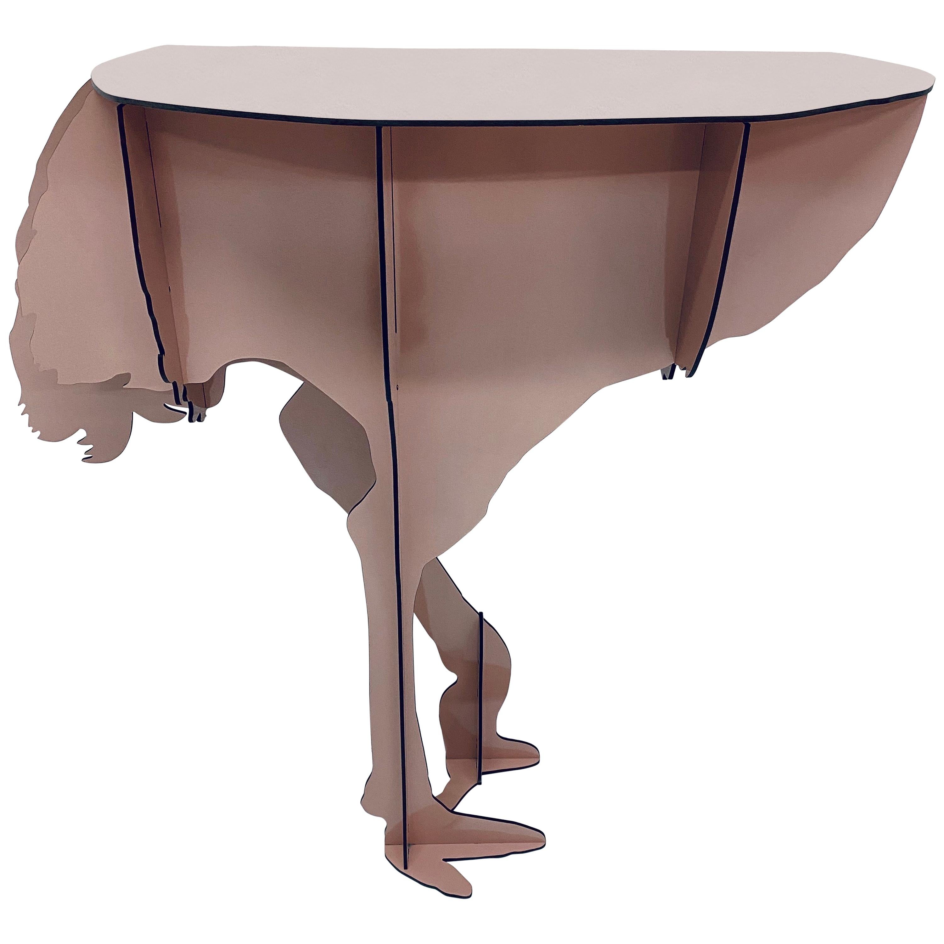 Limited Edition iBride "Diva" Ostrich Console Table by Rachel and Benoît Convers