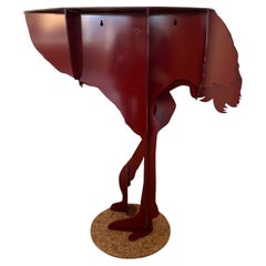 Édition limitée de la table console en autruche iBride "Diva". Table console en autruche de Rachel et Benoît Convers