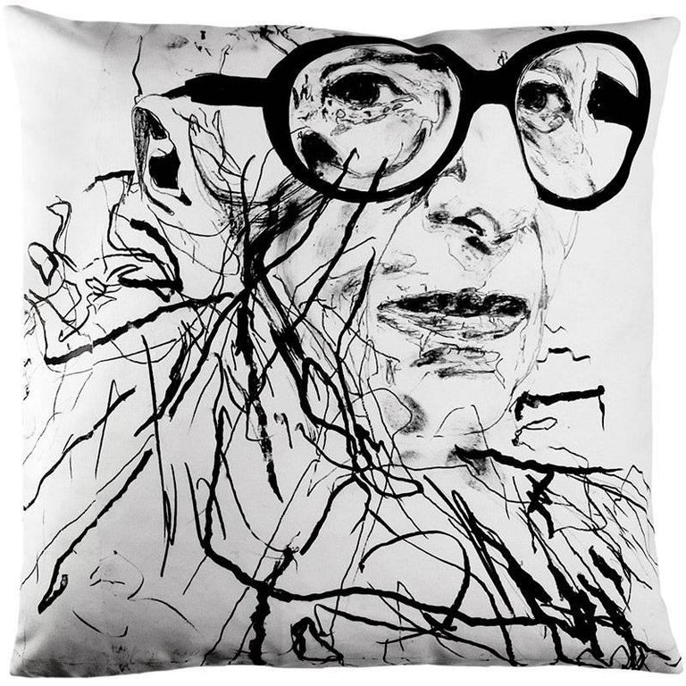 Limited Edition Iris Apfel Art Pillow Throw Cushion by Robert Knoke for
