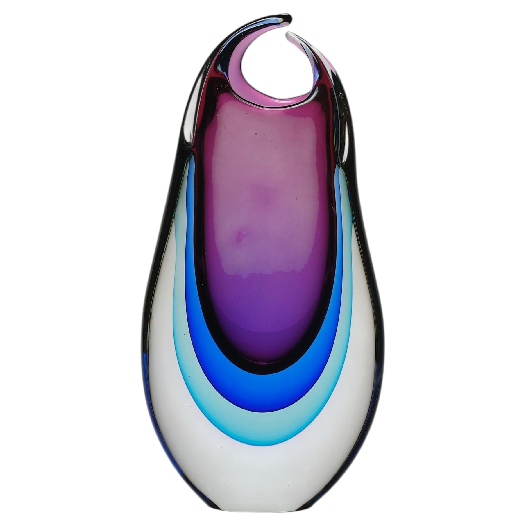 Limited Edition Italian Glass Vase entitled "Silvano Signoretto Vase" by Murano For Sale