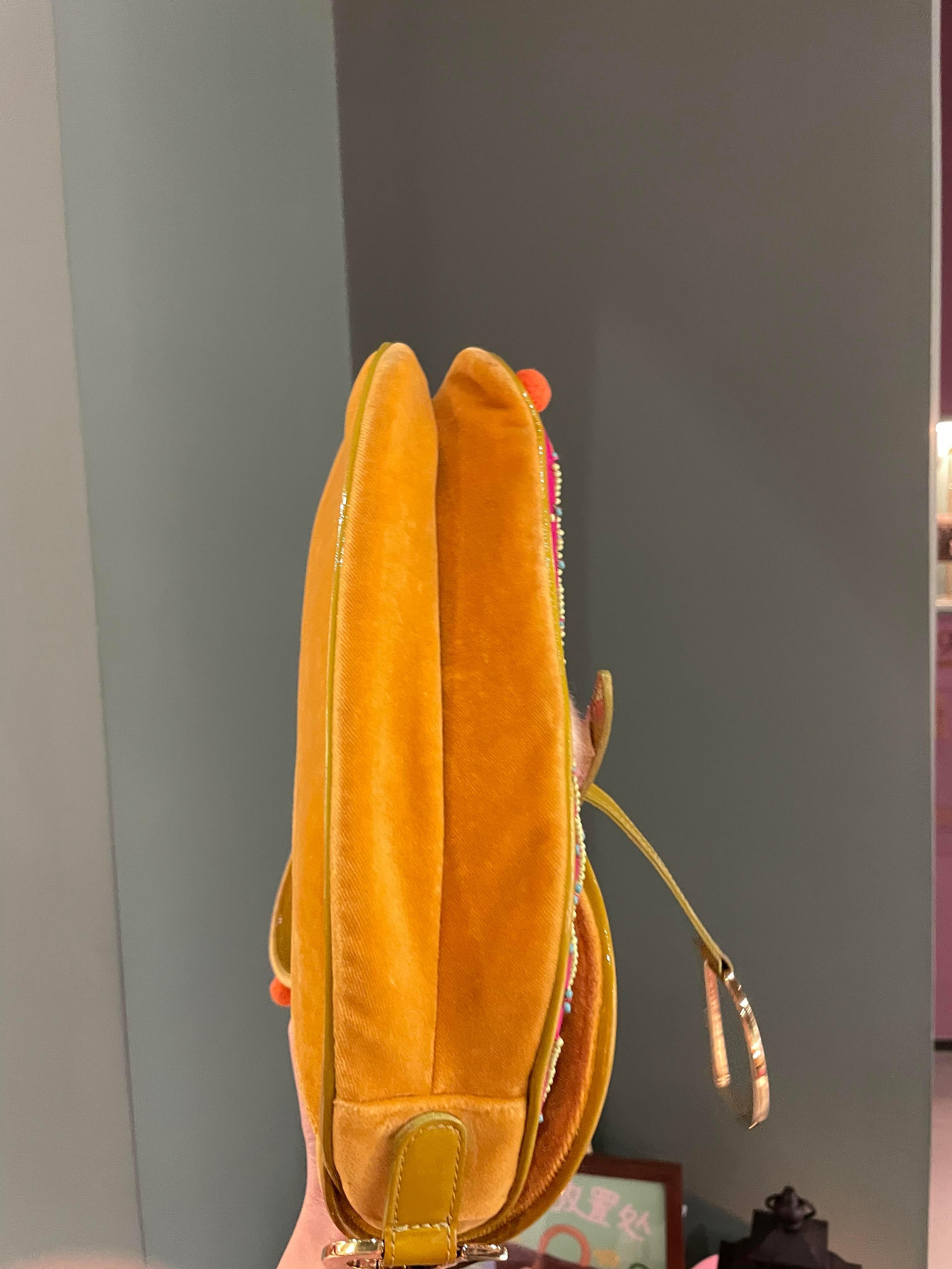 Edition limitée John Galliano era Dior Saddle bag avec pompons et perles 4
