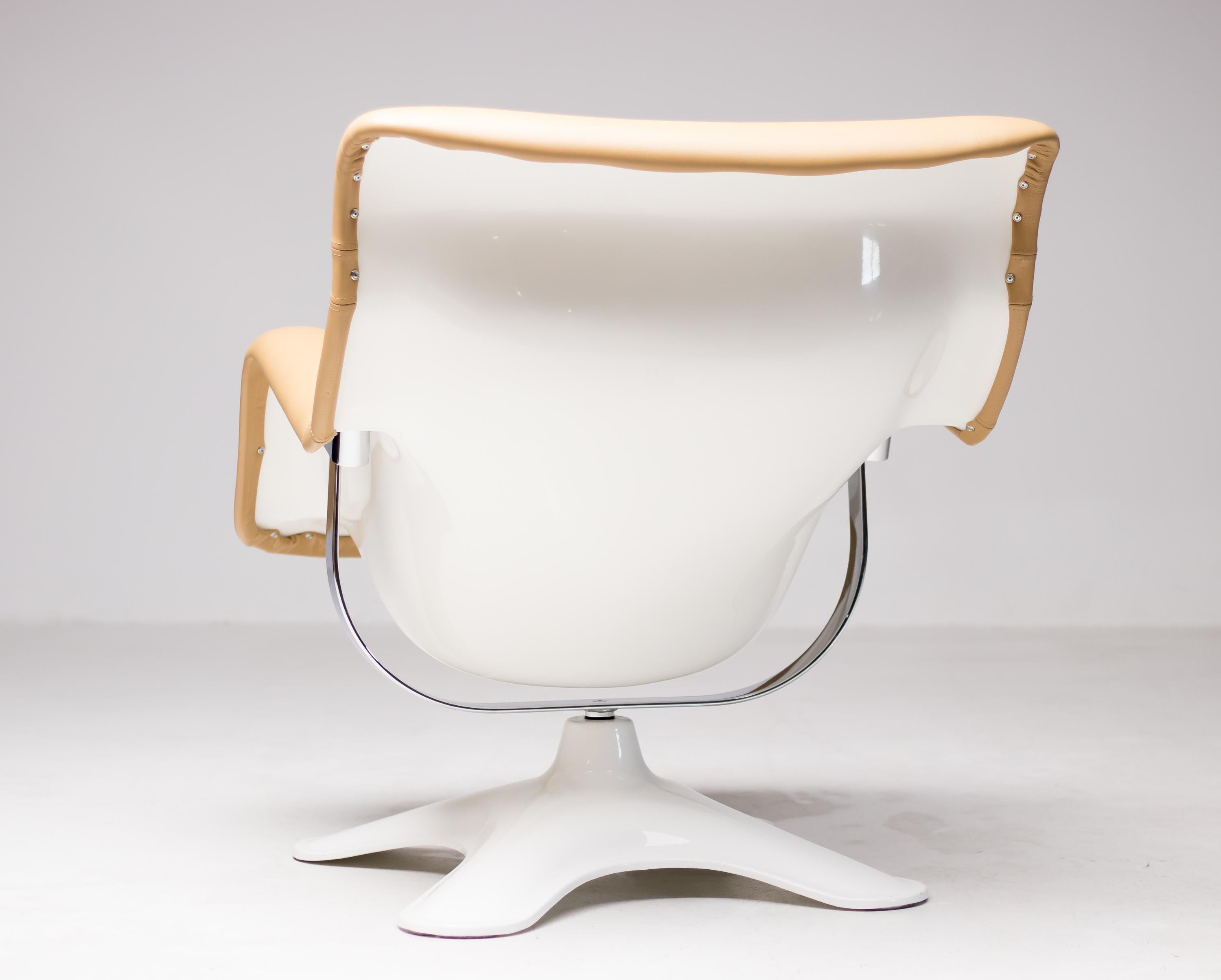 Leather Limited Edition Karuselli Lounge Chair by Yrjö Kukkapuro