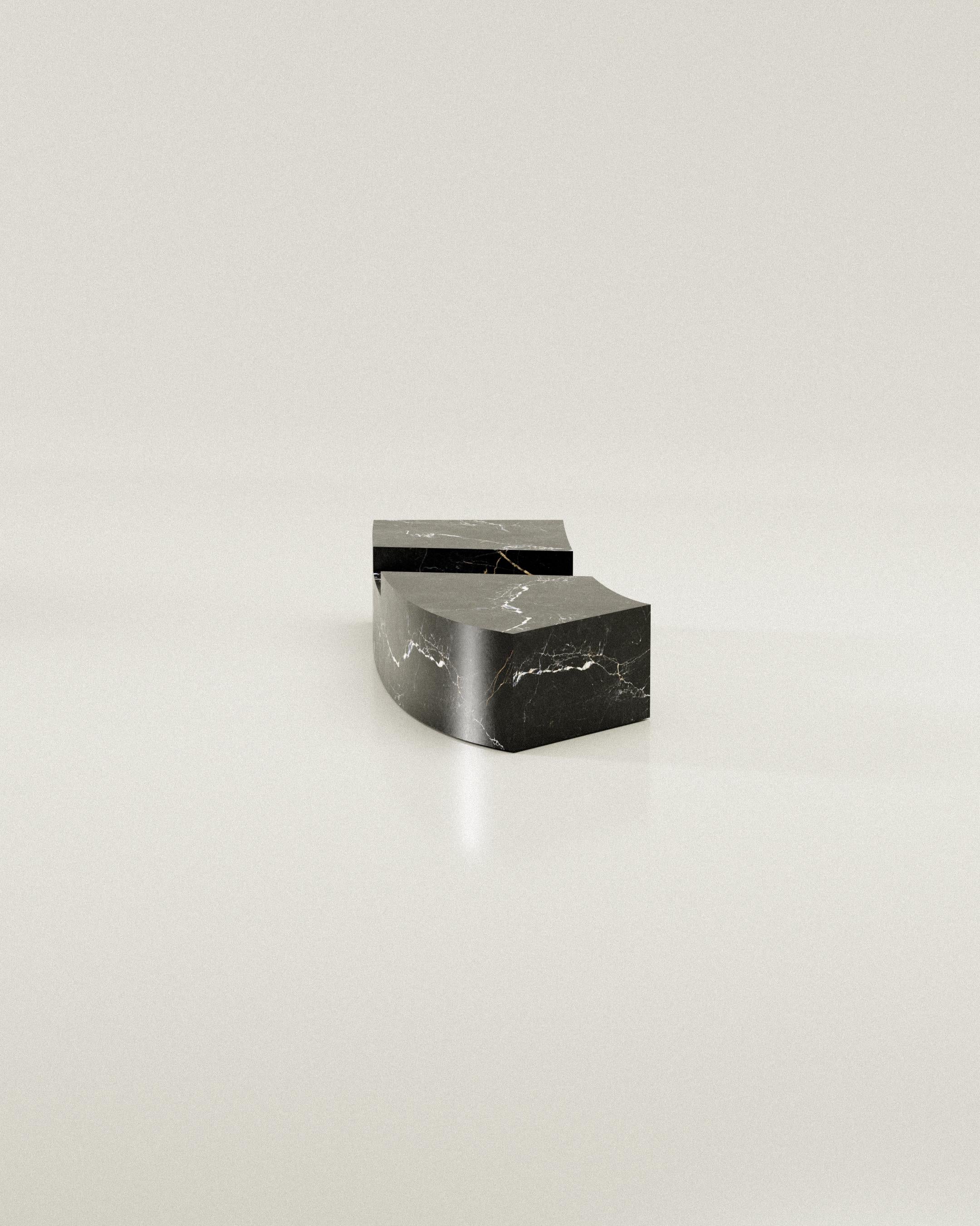 Mesa de centro Kufe de edición limitada en mármol negro de Justus Knut Schomann en venta 1