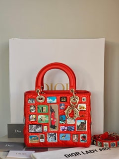 Limited Edition Lady Dior Art! Special&Rare by Sara Cwynar, red collage €13500