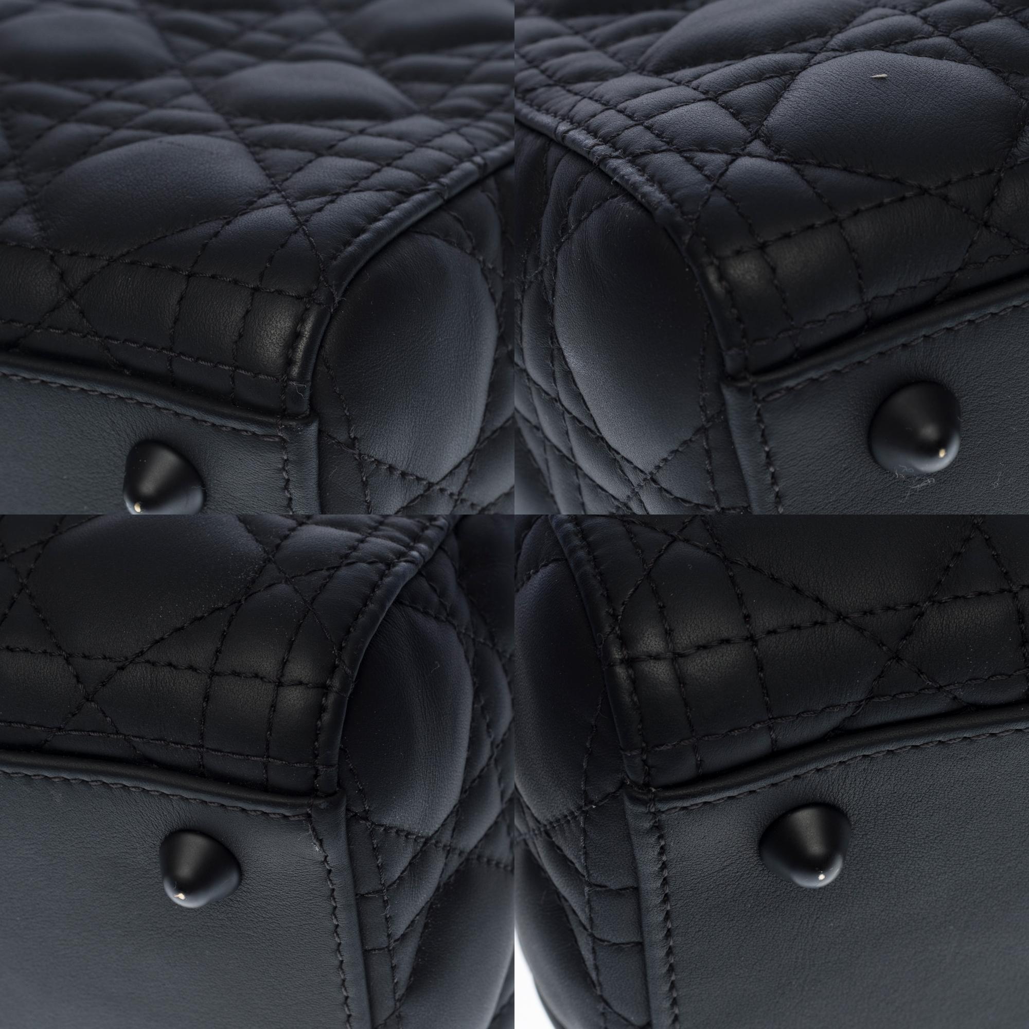 Limited Edition Lady Dior (GM) strap in Ultamatte black calf 3