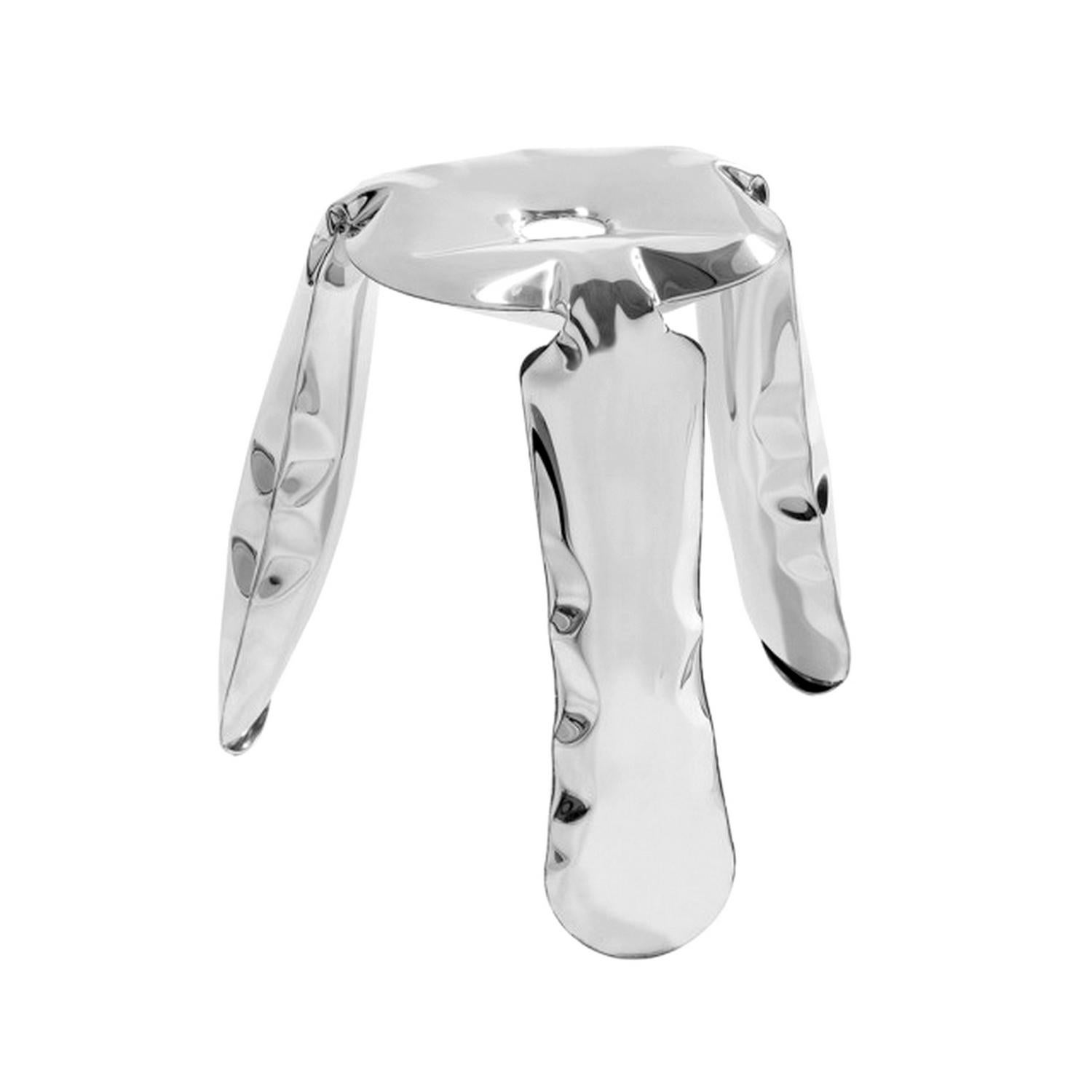 Contemporary In Stock in Los Angeles, Limited Edition Counter Stool Polished Stainless Steel