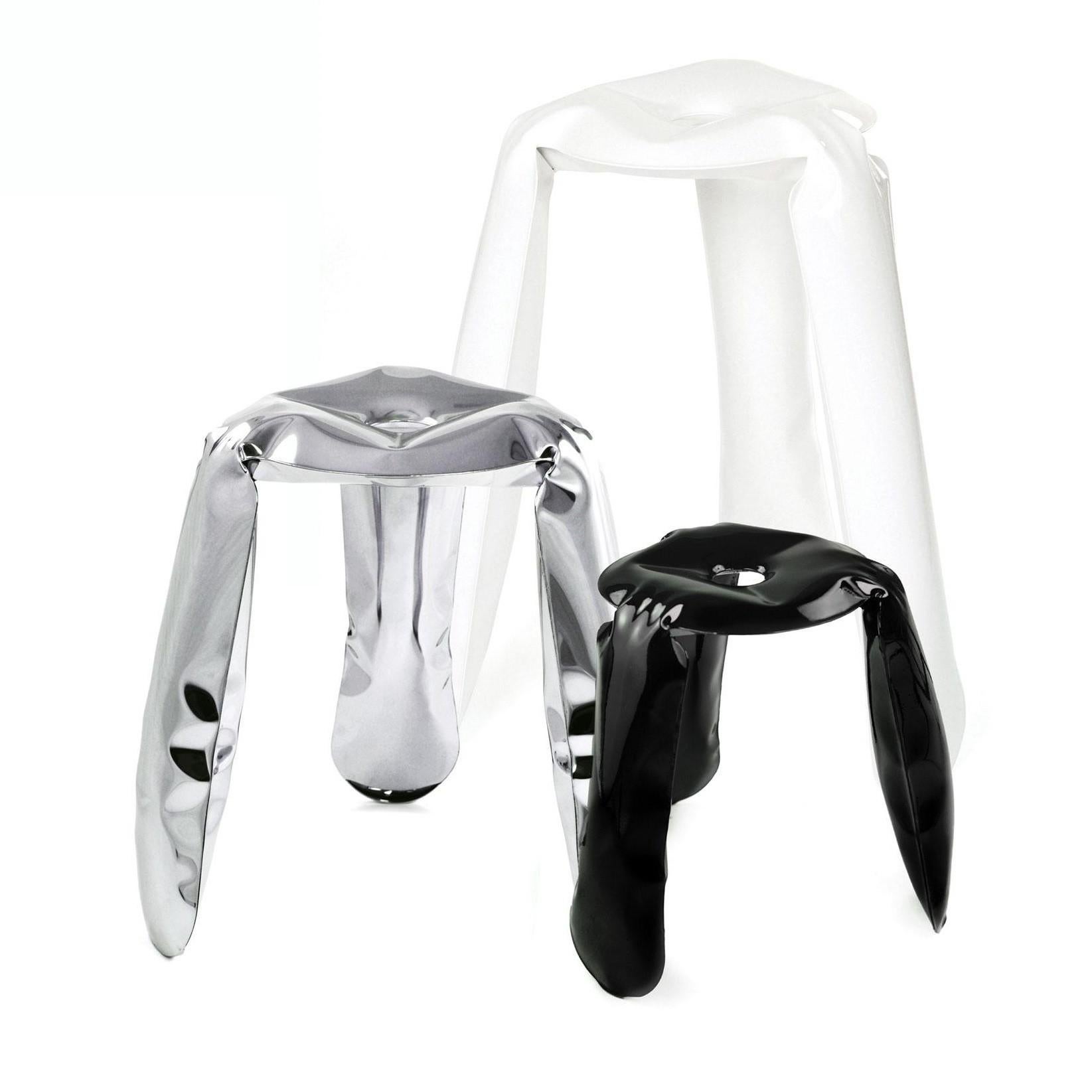 In Stock in Los Angeles, Limited Edition Counter Stool Polished Stainless Steel In New Condition In Beverly Hills, CA