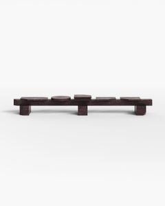 Panchina Limo in edizione limitata in MDF con impiallacciatura in eucalipto blu di sashaxsasha