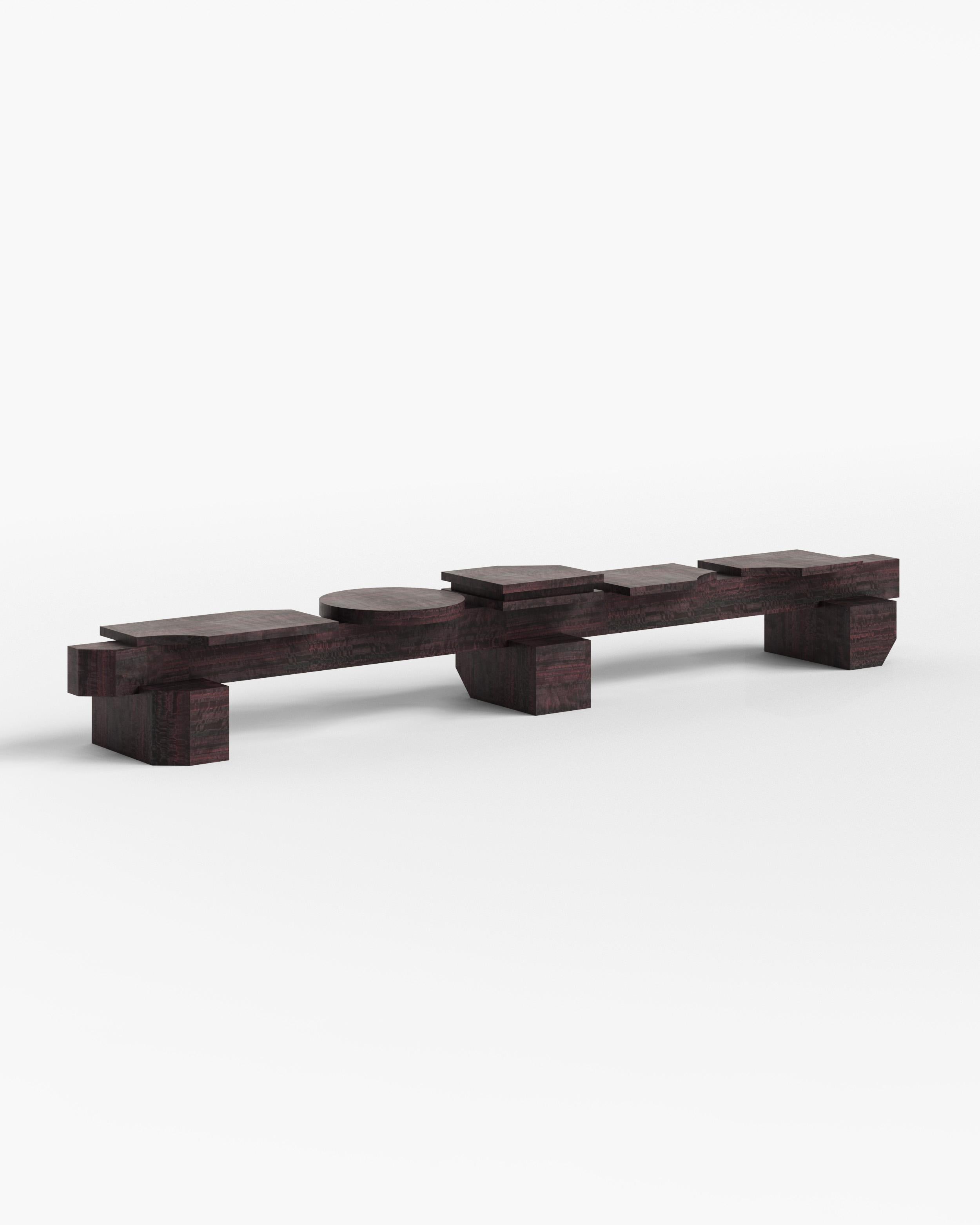 Banc Limo édition limitée en MDF avec placage d'eucalyptus bleu par sashaxsasha Neuf - En vente à Geneve, CH