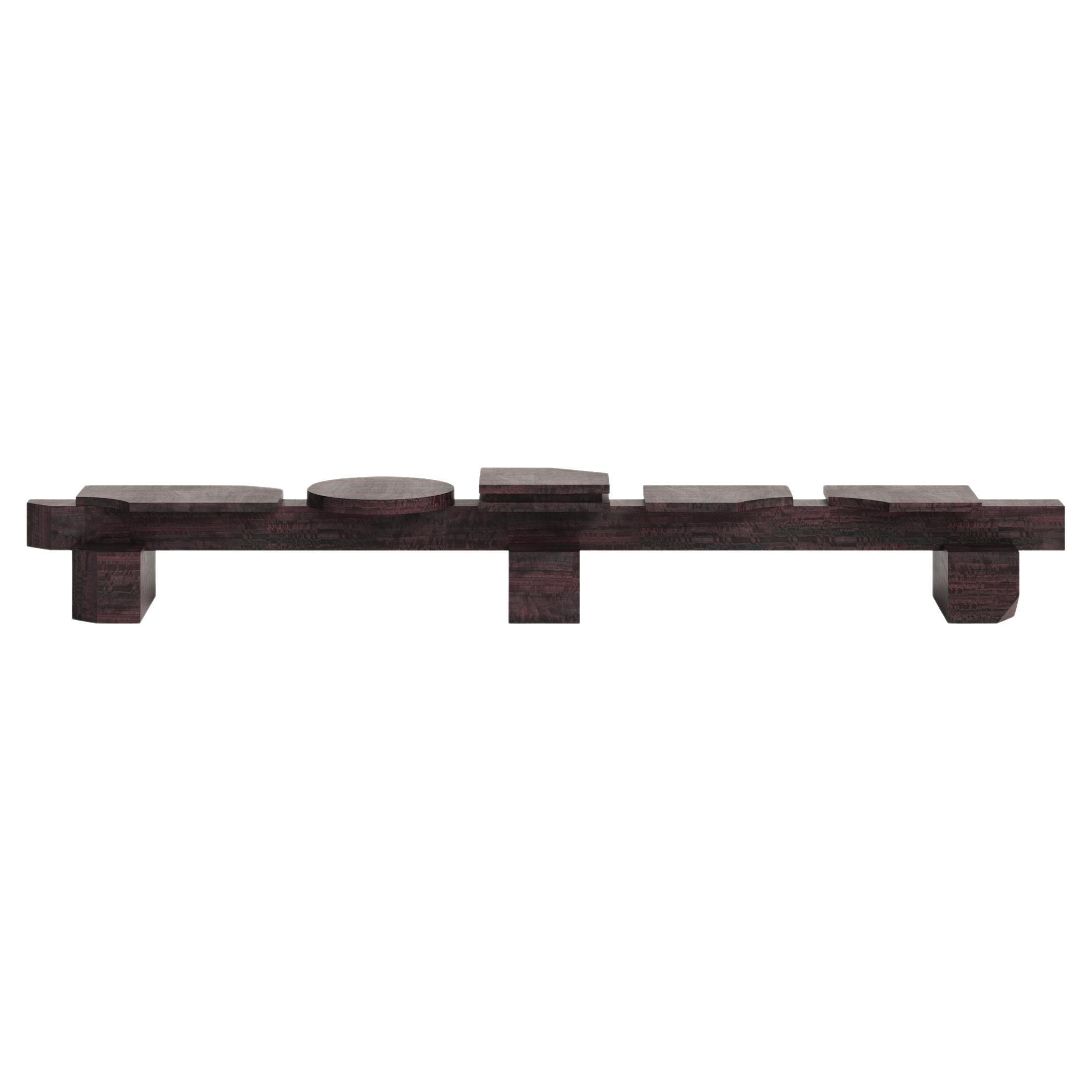 Banc Limo édition limitée en MDF avec placage d'eucalyptus bleu par sashaxsasha
