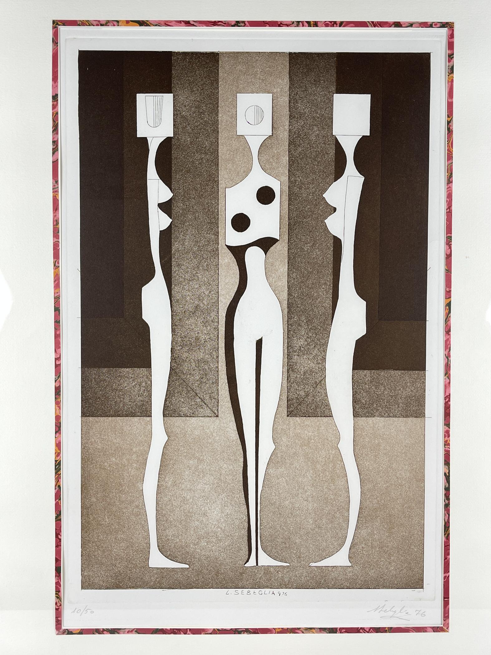 Lithographie 10/50 in limitierter Auflage von Luciano Sebeglia, Italien, 1976 (Italienisch) im Angebot